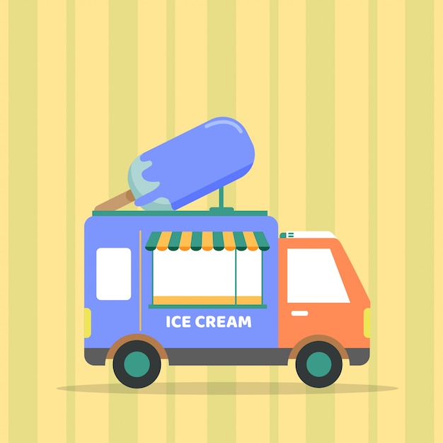 Ice cream truck illustration