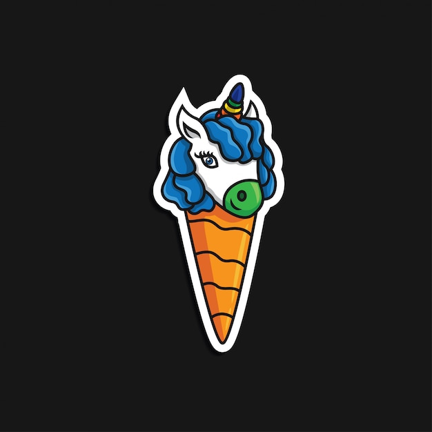 Ice cream unicorn character