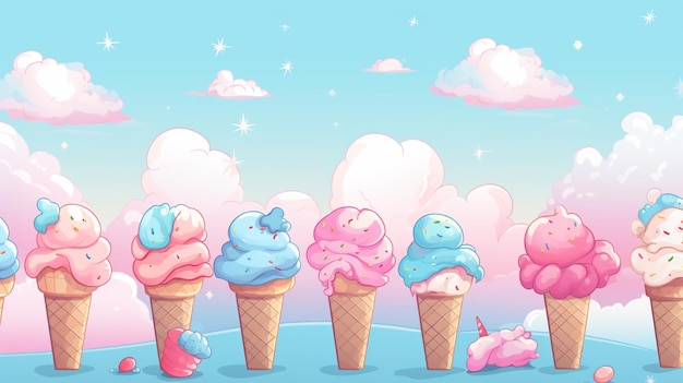 Vector ice cream vector background