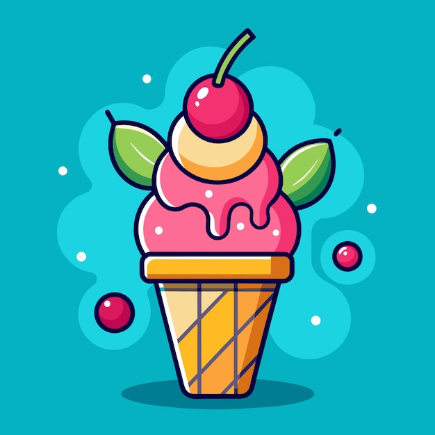 Ice cream vector illustration