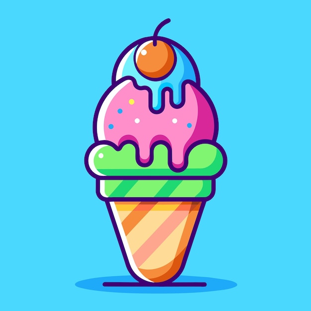 Vector ice cream vector illustration