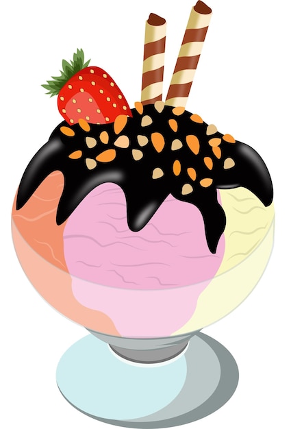 Vector ice cream vector illustration