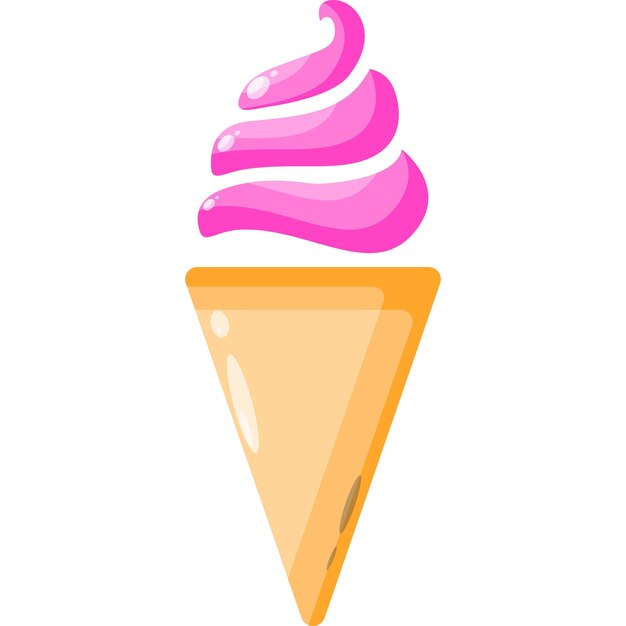 Значок векторного логотипа мороженого