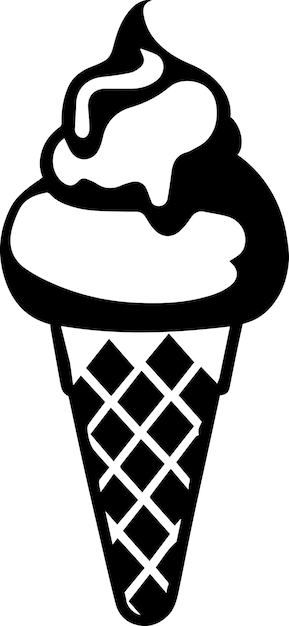 Ice Cream Vector Silhouette 1