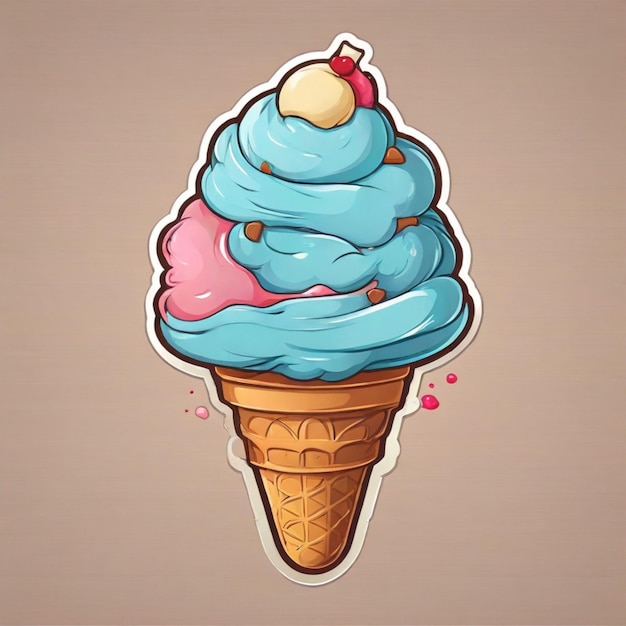 Ice cream vector on a white background