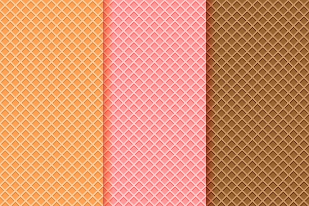 Ice cream waffle cone textures