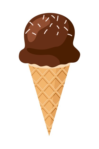 chocolate ice cream cone clip art