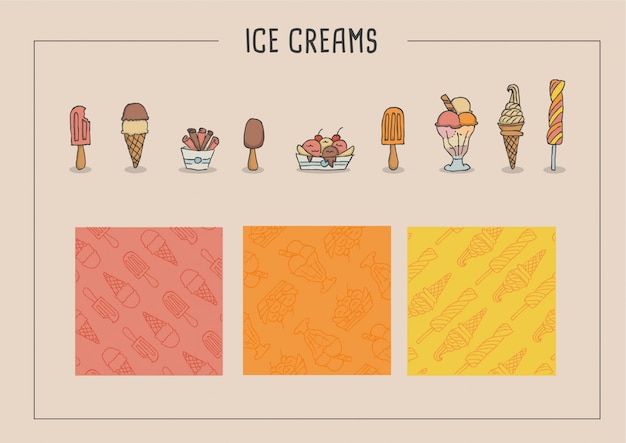 Vector ice creams