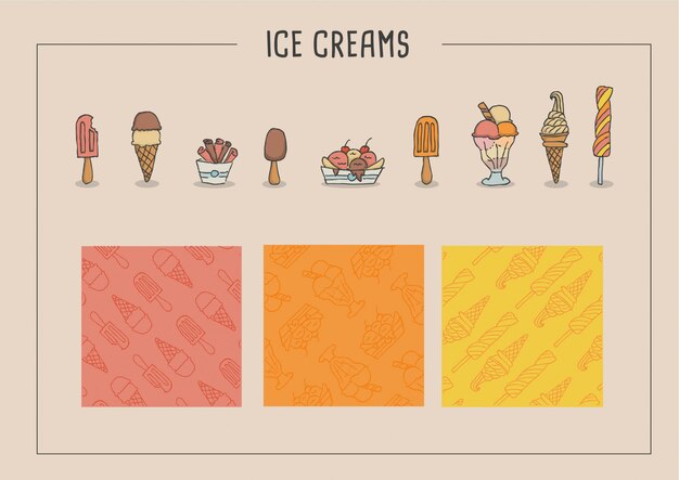 Vector ice creams