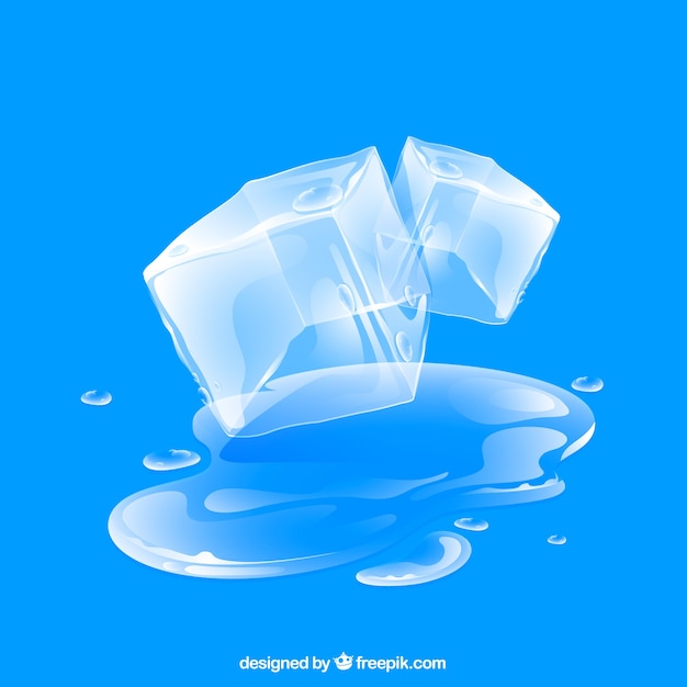 Ice cube background with realistic style