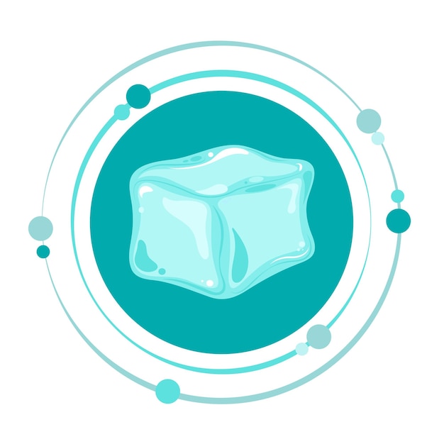 Vector ice cube vector illustration graphic icon symbol