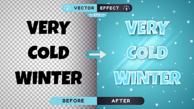 Ice editable text effect font style