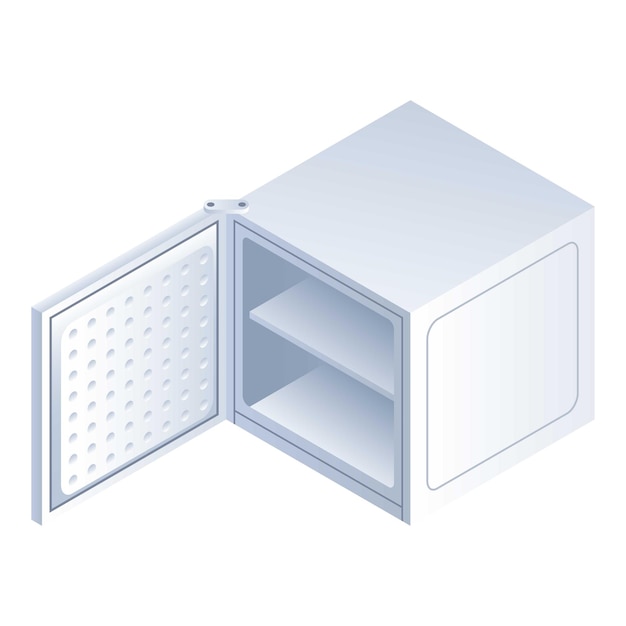 Ice freezer icon Isometric of ice freezer vector icon for web design isolated on white background