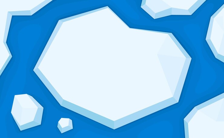 Vector ice ground blank center for insert text on the ocean s wallpaper background