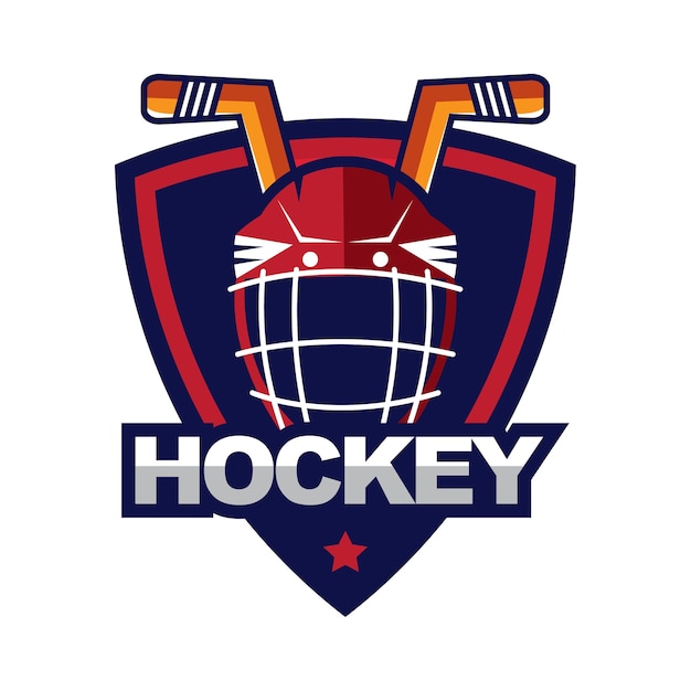 Distintivo di hockey su ghiaccio, logo, modello di torneo della squadra emblema