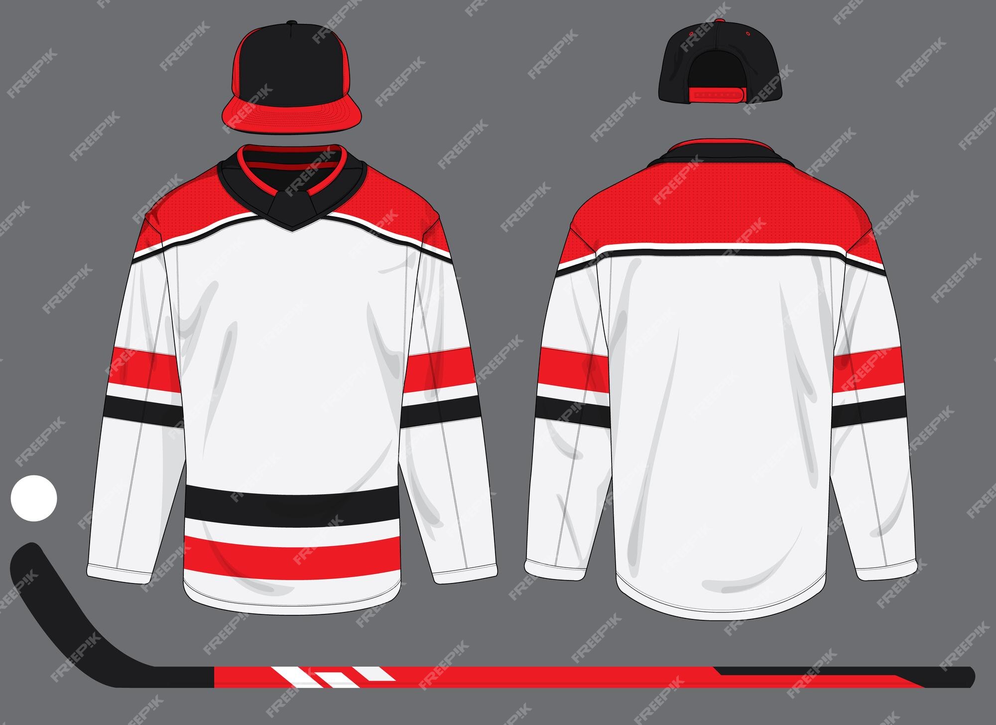 Premium Vector  Ice hockey jersey uniform template vector kit