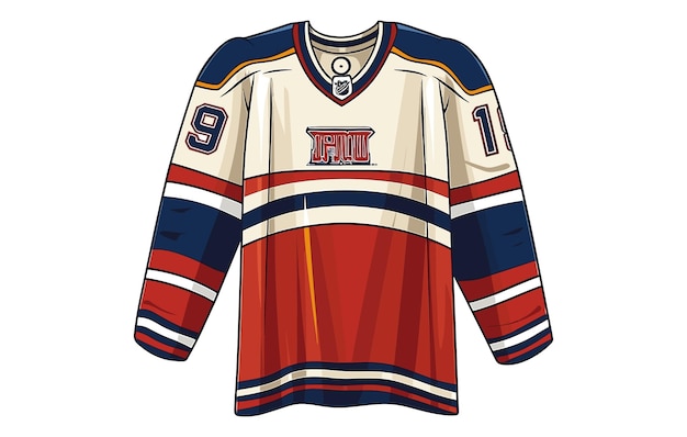 ice hockey jersey uniform vector Hockey jersey flat illustration 2d vector