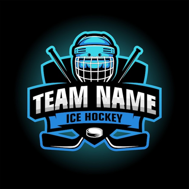 Ice Hockey Logo Design Template Inspiration Vector Illustration