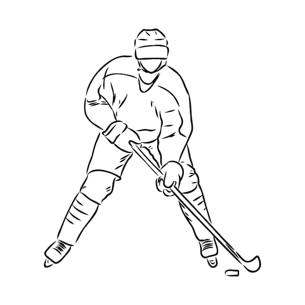 Hockey Stick Sport Icon Sketch Vector Illustration Eps 10 Ilustraciones  svg vectoriales clip art vectorizado libre de derechos Image 76046492