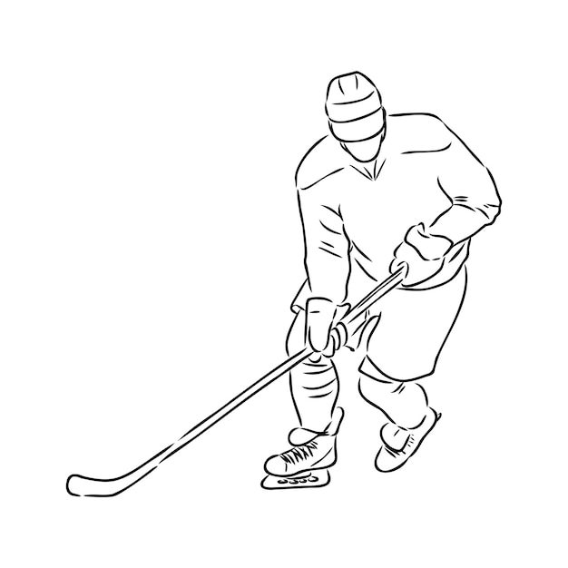 How to Draw a Hockey Player