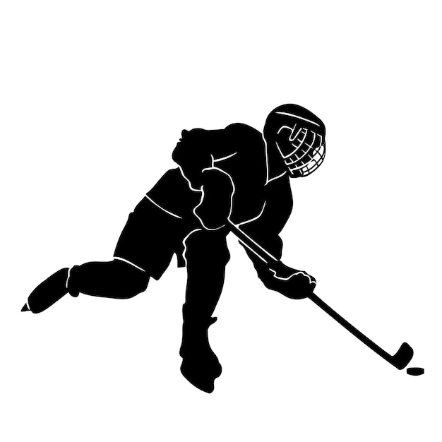 Ice Hockey player silhouette