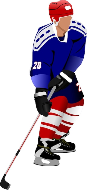 Ice hockey players Vector illustration for designers