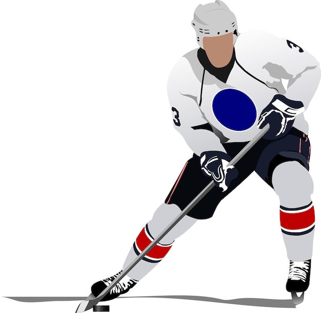 Vector ice hockey players vector illustration