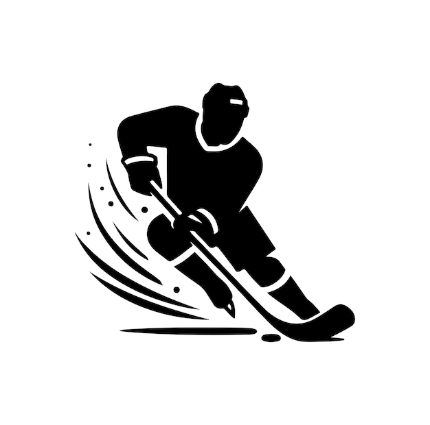 Vector ice hockey silhouettes vector illustration