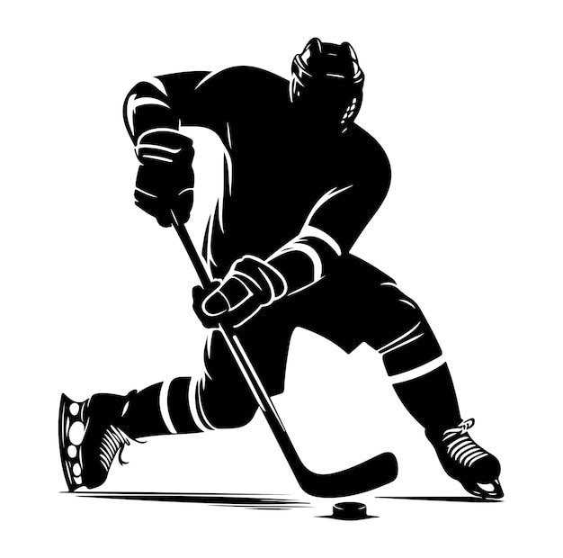 Ice hockey silhouettes