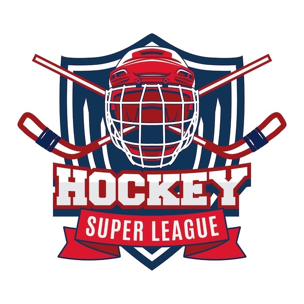 Vector ice hockey sport tournament logo badge