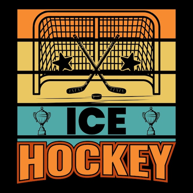 Vector ice hockey vector t-shirt design