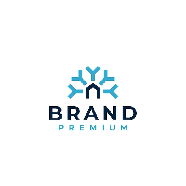 ice house logo design vector real estate