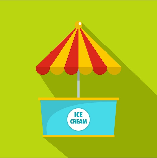 Ice icon Flat illustration of ice creme vector icon for web