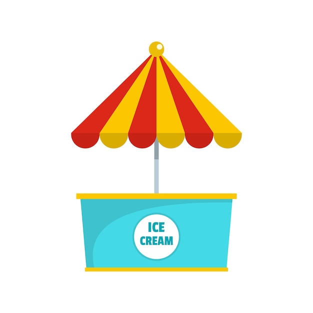 Ice icon Flat illustration of ice creme vector icon for web