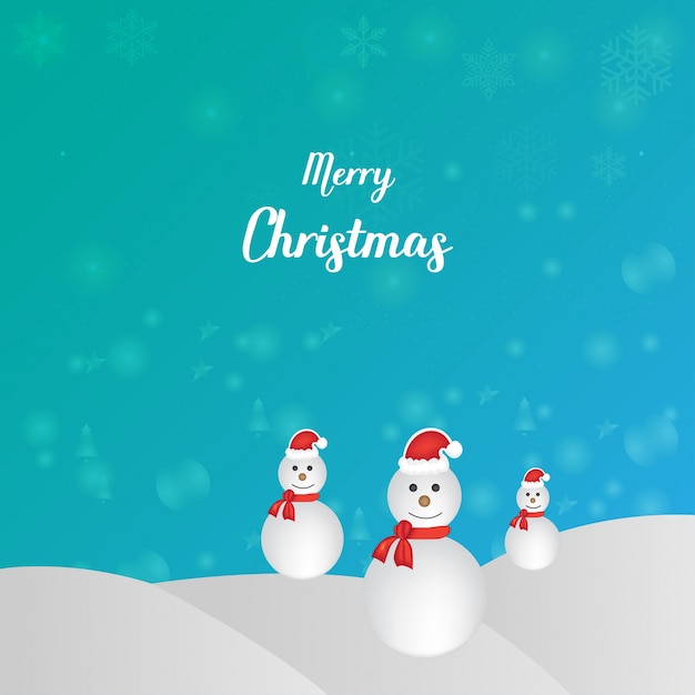 Vector ice man christmas greetings card