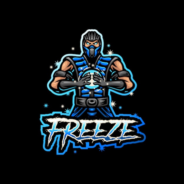 Ice man mascotte logo esport gaming