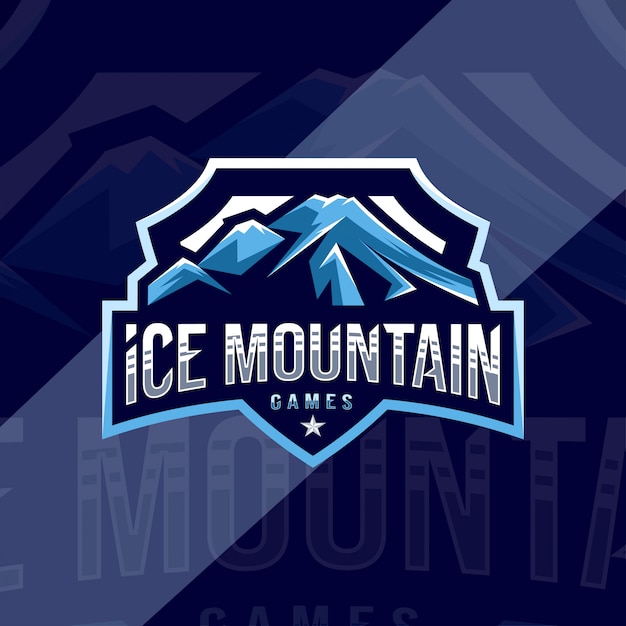 Ice Mountain games mascotte logo sport ontwerp