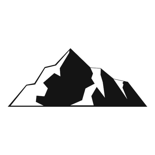 Значок ледяной горы Простая иллюстрация векторной иконки ледяной горы для паутины