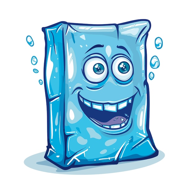 Vector ice pack cartoon isolated on transparent background hd png