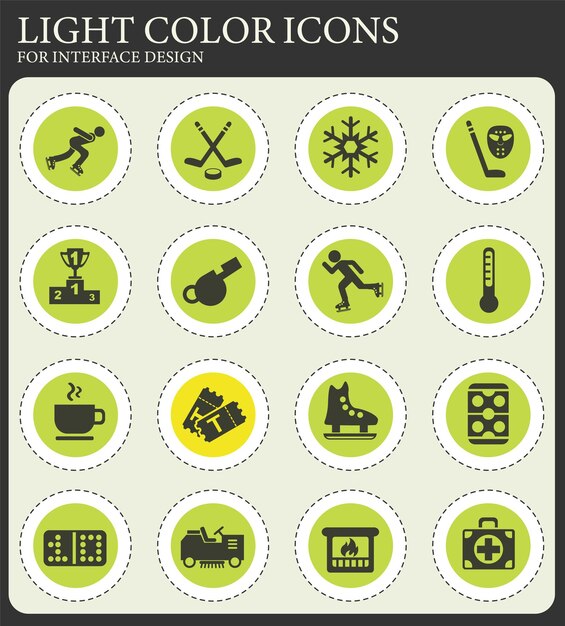 ice rink icon set