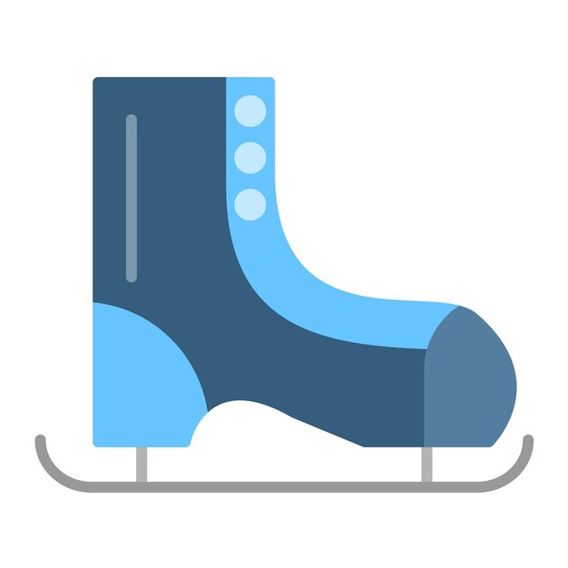 Ice Skate Flat Illustration