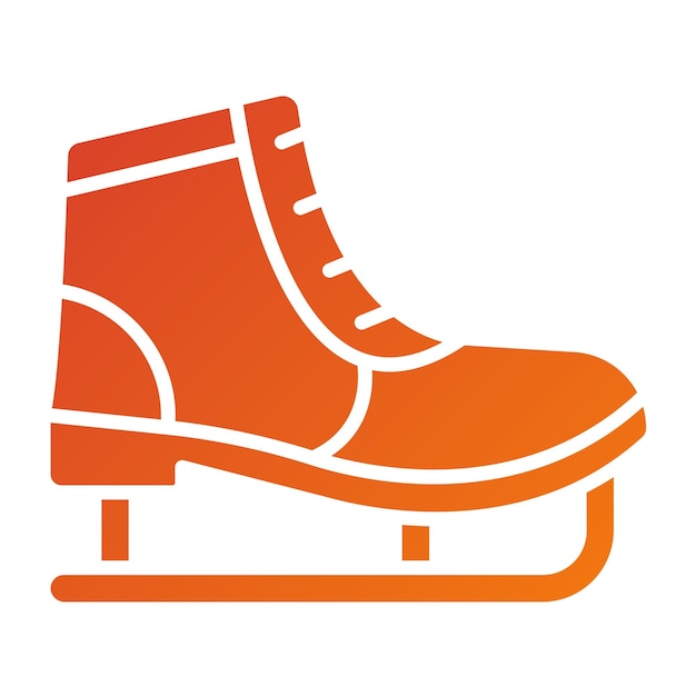 Vector ice skate icon style
