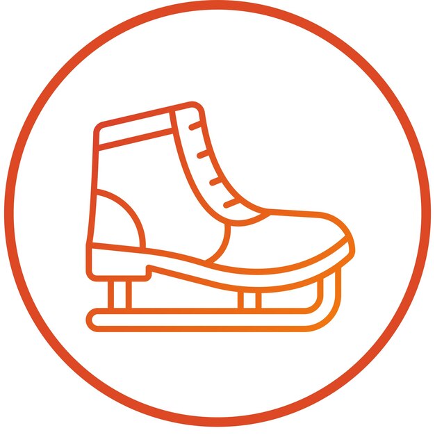 Vector ice skate icon style