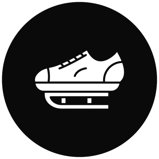 벡터 아이스 스케이트 아이콘 터 이미지는 스포츠에 사용할 수 있습니다.