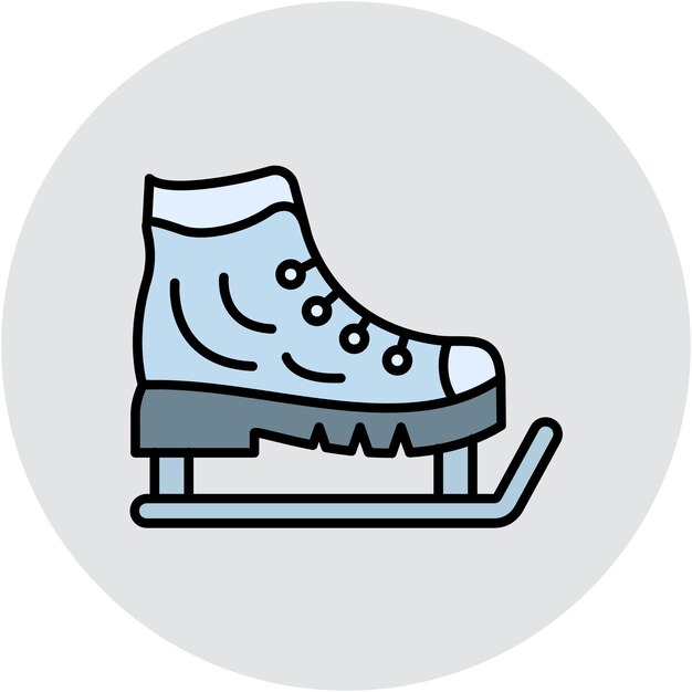 Vector ice skate vector illustration style