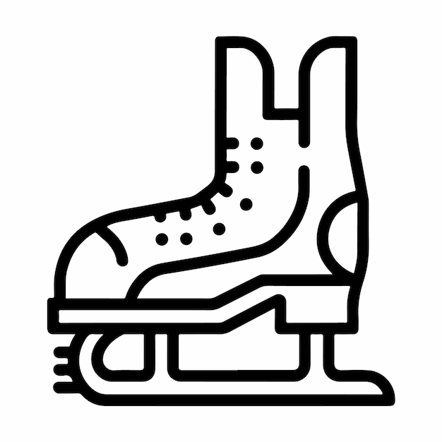 ice skating icon simple flat vector icon