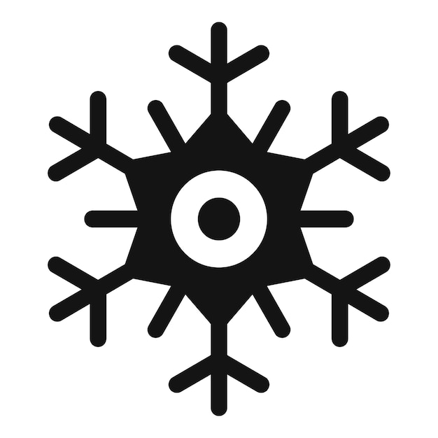 Vettore icona del fiocco di neve di ghiaccio semplice illustrazione dell'icona vettoriale del fiocco di neve di ghiaccio per il web design isolato su sfondo bianco