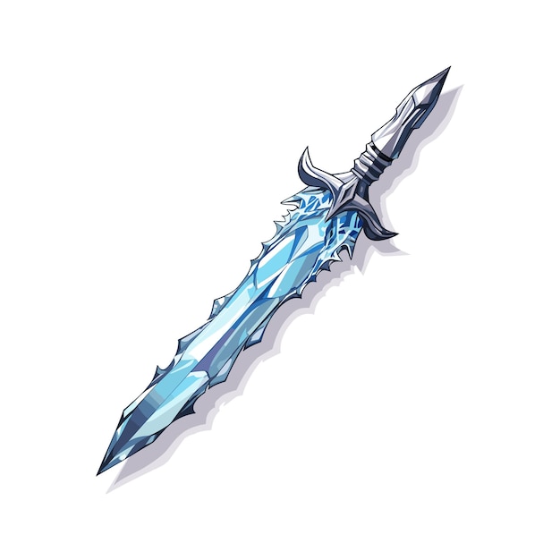 Vector ice sword magical vector