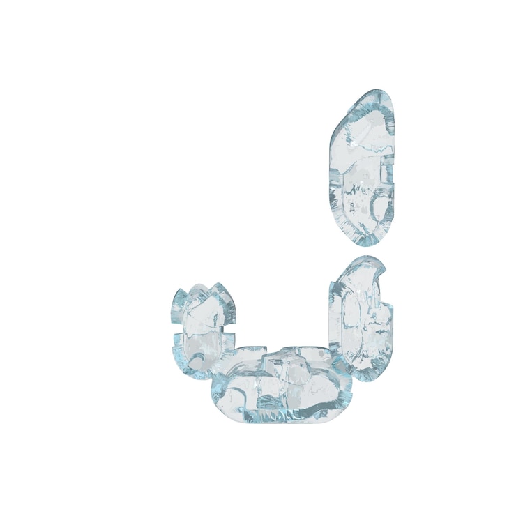 Vector ice symbol in the form of a digital font letter j