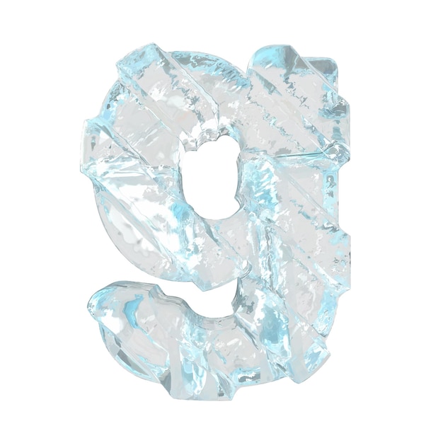 Vector ice symbol with diagonal thick straps letter g